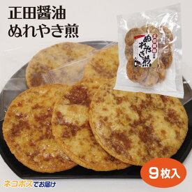 メール便 送料無料 群馬 お土産 郡馬限定 ぬれやき煎 9枚入 正田醤油 しょうゆ せんべい 煎餅 群馬みやげ おみやげ 米菓 つるまい本舗 半生　ぬれ　ぬれせん　ぬれおかき【送料無料】【ネコポス】