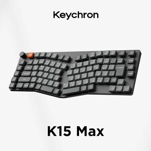 Keychron K15 Max QMK/VIA ���C�����X �J�X�^���E���J�j�J���L�[�{�[�h(Alice���C�A�E�g)_75%_�}���`�y�A�����O_JIS_���{��z��_�I�t�B�X_�e�����[�N_����L�[�{�[�h_QMK/VIA_�z�b�g�X���b�v_macOS_Windows_iOS
