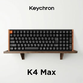 Keychron K4 Max QMK/VIA ワイヤレス カスタム・メカニカルキーボード_マルチペアリング_96%_オフィス_テレワーク_自作キーボード_QMK/VIA_ホットスワップ_macOS_Windows_iOS_Android_Linux_アルミボディ_PBTキーキャップ_人気