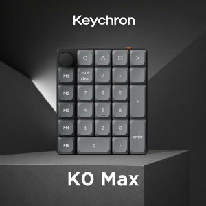 Keychron K0 Max QMK���C�����X�J�X�^���E�e���L�[_�}���`�y�A�����O_�I�t�B�X_�e�����[�N_����L�[�{�[�h_QMK_�z�b�g�X���b�v_macOS_Windows_iOS_Android_Linux_�A���~�{�f�B_PBT�L�[�L���b�v_�l�C