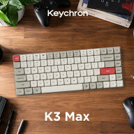 Keychron K3 Max QMK/VIA ワイヤレス カスタム・メカニカルキーボード_マルチペアリング_75%_オフィス_テ…