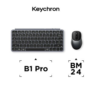 Keychron B1 Pro�L�[�{�[�h & BM24�}�E�X ���C�����X�R���{ �z��:���{��(JIS�E���Ȉ󎚂Ȃ�) �J���[:�X�y�[�X�O���[_�}���`�y�A�����O_75%_�I�t�B�X_�e�����[�N_���[�v���t�@�C��_macOS_Windows_iOS_Android_
