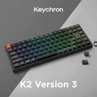 Keychron K2 Version 3 QMK ワイヤレスカスタム・メカニカルキーボード_マルチペアリング_75%_オフィス_…