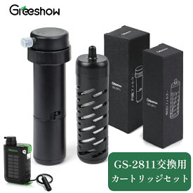 Greeshow GS-2811 GS-2809 電動浄水器 カートリッジ 交換用 フィルター アウトドア 浄水器 防災 災害用 浄水器 電動 ポータブル 浄水器 電灯搭載 電動浄水器 水 濾過器 浄水 サバイバル 浄水器 災害用 水濾過 携帯用 登山 キャンプ 野営 防災グッズ 軽量 正規品 GS-2801兼用