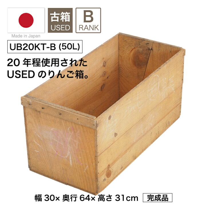 楽天市場】USED木箱 B (中古りんご箱 20kgサイズ)ランクB【単品 
