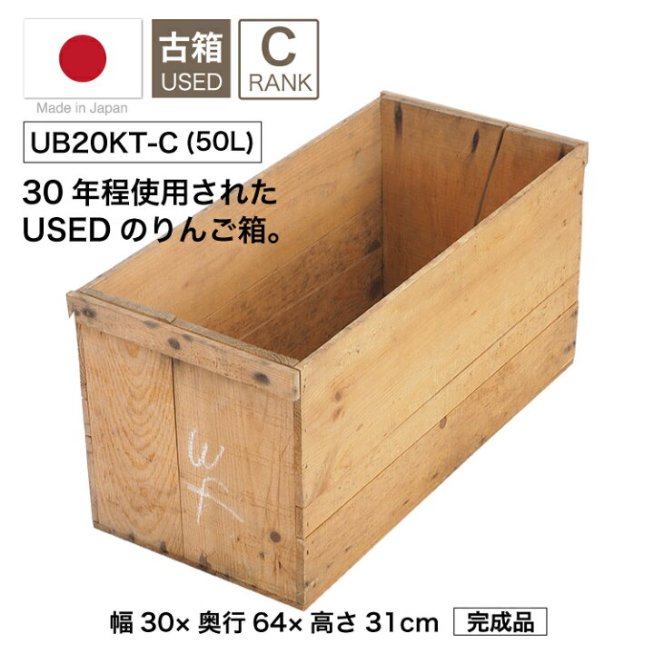 楽天市場】USED木箱 C (中古りんご箱 20kgサイズ)ランクC【単品 