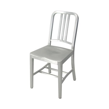 エメコ ネイビーチェア /E1006/ emeco navy chair / カラー：シルバー（光沢なし）　海軍 ベティー・グレイブル  グレッグ・バックバインダー アルミニウム フィリップ・スタルク コカコーラ / | 木のはこ屋　楽天市場店