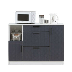 キッチンカウンター 幅120 単身 二人暮らし スリム グレー カーボン レンジ台 食器棚 収納 収納棚 シンプル 北欧 モダン スタイリッシュ モノトーン キッチン収納 ダイニング 間仕切り 引出し