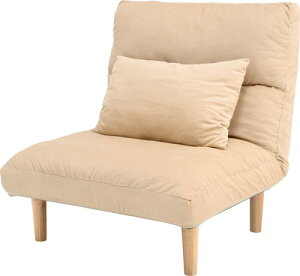 ワイド おひとり様ソファ クッション付き 一人用ソファ 7段階リクライニング 肘無しタイプ 傷防止用フェルト付き 脚取り外し可能 ローソファ フロアソファ ソファ ソファー 1人掛け ファブ