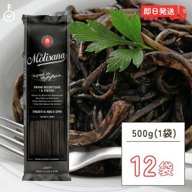 ラ・モリサーナ イカ墨スパゲッティ 1.7mm 500g 12個 パスタ 乾麺 ロングパスタ 乾燥ロングパスタ スパゲッティ スパゲッティー 麺 麺類 保存料不使用 人工着色料不使用 イカ墨天然 イカ墨 イカスミ 天然 魚介類 父の日 早割