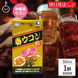 【マラソン限定！最大2000円OFF】 沖縄長生薬草本社 ウコン サプリ 春ウコン 1000粒 1個 約33日分 琉球産 ウコン粒 サプリメント 万能ウコン春ウコン粒 健康サプリ タブレット 大容量 肝臓ケア お酒 飲み会 人気 まとめ買い ランキング 濃縮エキス ウコンサプリメント