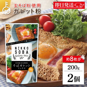 【レビュー投稿で500円OFFクーポン】 松屋製粉 そばガレットミックス 日光産玄そば使用 200g 2個 ガレット 蕎麦粉 そば粉 国産 蕎麦 パンミックス パンケーキミックス ガレットミックス 保存料