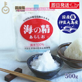 【レビュー投稿で500円OFFクーポン】 あらしお 塩 粗塩 あら塩 海の精 赤ラベル 伝統海塩 500g 1袋 お塩 天日塩 平釜 伊豆大島産海水100% ミネラル 天日 天然塩 送料無料 漬物 梅干し 塩にぎり ランキング2026 ポイント消化 福袋