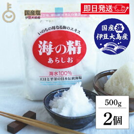 【レビュー投稿で500円OFFクーポン】 ＼楽天ランキング1位／ 塩 あらしお 海の精 赤ラベル 伝統海塩 500g 2袋 お塩 塩 天日塩 平釜 伊豆大島産海水100% ミネラル 天日 天然塩 送料無料 漬物 梅干し 塩にぎり ランキング2026 ポイント消化 福袋
