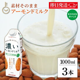 【マラソン限定！最大2000円OFF】 筑波乳業 濃いアーモンドミルクたっぷり食物繊維1000ml 3本 アーモンドミルク アーモンド ミルク 濃い 植物繊維 植物性ミルク 植物性 添加物不使用 乳製品不使用 砂糖不使用 パック 送料無料 ランキング2026 福袋 父の日 早割 送料無料