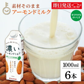【マラソン限定！最大2000円OFF】 筑波乳業 濃いアーモンドミルクたっぷり食物繊維1000ml 6本 アーモンドミルク アーモンド ミルク 濃い 植物繊維 植物性ミルク 植物性 添加物不使用 乳製品不使用 砂糖不使用 パック 送料無料 ランキング2026 福袋 父の日 早割 送料無料
