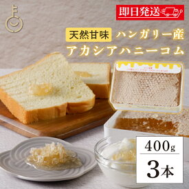 【レビュー投稿で500円OFFクーポン】 スイートハーベスト 豊産業 アカシアハニーコム 400g ×3 巣蜜 コムハニー アカシア はちみつ ハチミツ honey アカシア蜂蜜 トースト パン パンケーキ ケーキ アイスクリー ヨーグルト チーズ 朝食 食品 ハンガリー産 ハンガリー 福袋