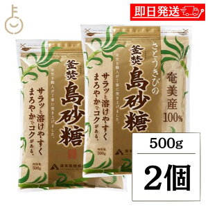 【レビュー投稿で500円OFFクーポン】 薩南製糖 島砂糖 500g 2個 砂糖 きび砂糖 パウダー さとうきび 粗糖 調味料 料理 南国 釜焚 かまだき シュガー 粉末 ランキング 業務用 大容量 送料無料 ハ