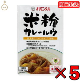 オリエンタル 米粉カレールウ 120g 5個 カレールー カレールウ カレー粉 米粉カレー 中辛 粉末 フレーク グルテンフリー 小麦不使用 小麦粉 不使用 国産 日本産 送料無料 国産米粉 ヘルシーカレー