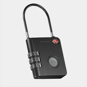 KEYSMART SmartLock �X�}�[�g���b�N�g���b�J�[ KS520-BLK Black Apple�T���A�v���Ή� ���E���Ŏg�p�� TSA�F�؎擾 iPhone�̒n�}��ɏꏊ��\�� �u���Y��h�~�ʒm �d�r�������iCR1632�j�ϏՌ������{�f�B ��