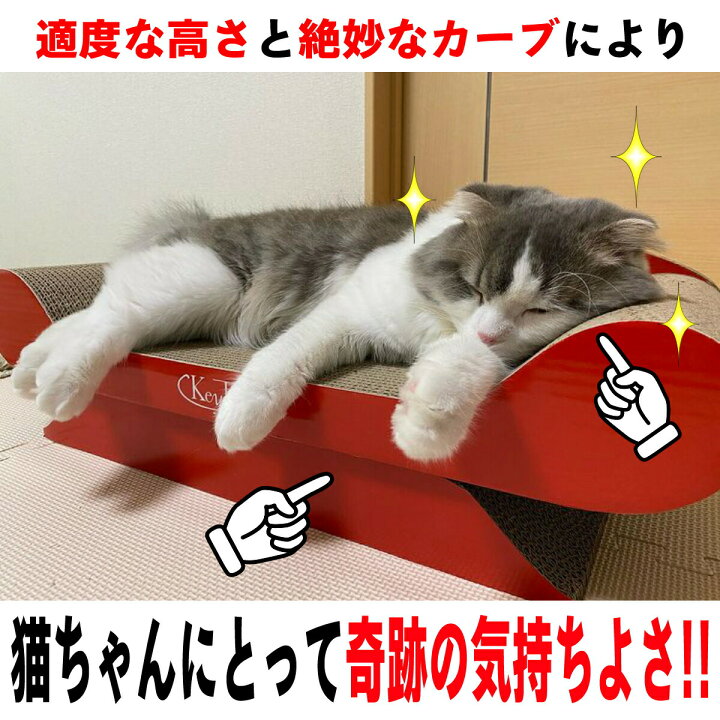 楽天市場 猫 ベッド ベット ダンボール つめとぎ 爪研ぎ ソファー L レッド 台座付き おしゃれ おすすめ しつけ ハウス 対策 段ボール 壁 猫の爪とぎ 爪とぎ防止 ソファ おもちゃ グッズ 紙 爪磨き キャット にゃんネイル 猫用品 猫の爪とぎ キーテイル楽天市場店
