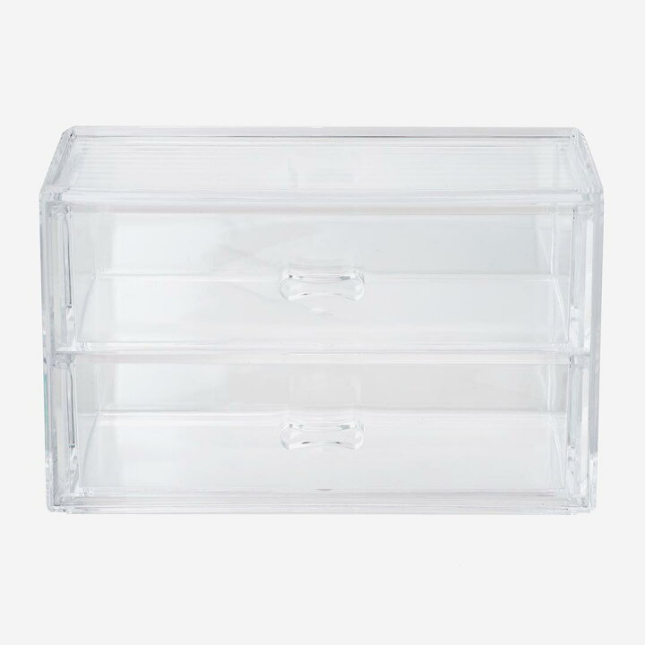 楽天市場 Keyuca公式店 ケユカ Tranpi クリア引き出し2段 おしゃれ 収納ボックス シンプル 2段 時計 ギフト かわいい 収納ケース 引き出し プレゼント クリアケース 透明 オシャレ アクセサリー 新生活 小物 収納 デスク周り アクセサリーケース 机 クリアボックス