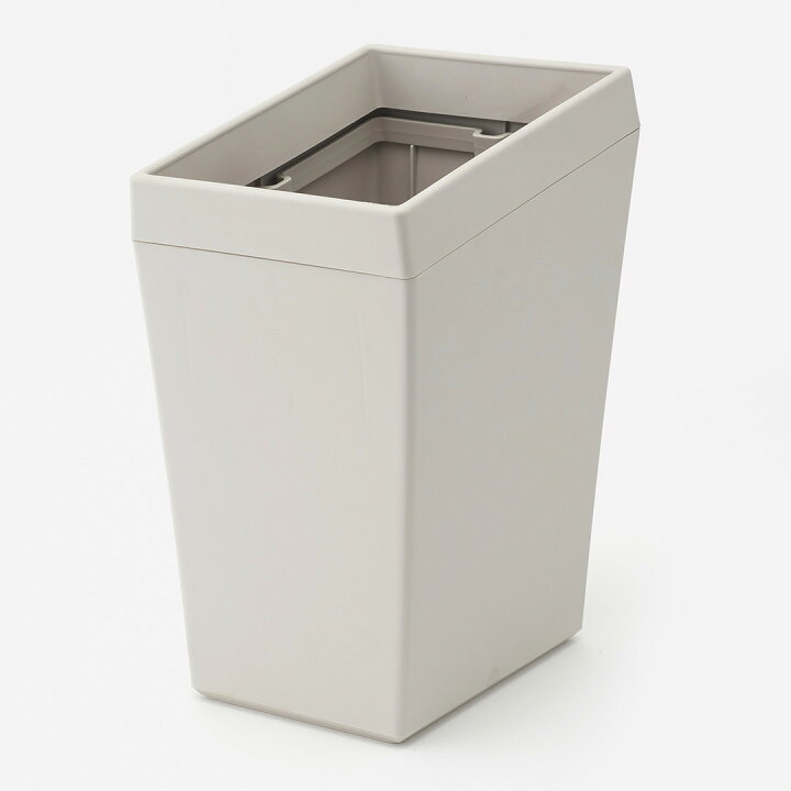 楽天市場 Keyuca公式店 ケユカ スレント ダストボックス ライトグレー ゴミ箱 おしゃれ 長方形 ごみ箱 リビング キッチン 仕分け オシャレ モダン シンプル デザイン 新生活 分別 お洒落 トラッシュカン トラッシュボックス オフィス 台所 四角 ふたなし フタ なし