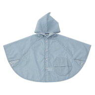 【ラッピング対象】【KEYUCA公式店】ケユカ キッズレインポンチョ 恐竜 ブルー[子供用 雨具 合羽 リフレ…