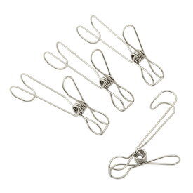 【KEYUCA公式店】ケユカ AST フック付きステンレスピンチφ15パイプ用 4P [洗濯用品 洗濯ばさみ 洗濯物 ランドリーピンチ 無地 シンプル おしゃれ 新生活 通販]