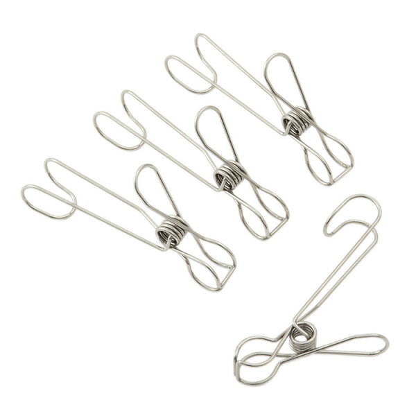 【KEYUCA公式店】ケユカ AST フック付きステンレスピンチφ15パイプ用 4P   [洗濯用品 洗濯ばさみ 洗濯物 ランドリーピンチ 無地 シンプル おしゃれ 新生活 通販]