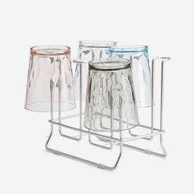 【KEYUCA公式店】ケユカ 水切りコップスタンド 17×13cm[水切りラック キッチン用品 キッチン雑貨 台所用品 食器立て シンクラック ボトルスタンド ステンレス シンプル ボトル 水切りスタンド 省スペース コップ グラス コップスタンド 水切り スタンド キッチングッズ]