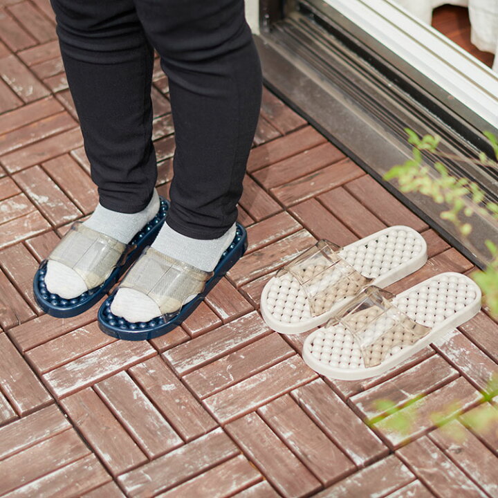 楽天市場 Keyuca公式店 ケユカ 飛ばされにくい水切れサンダル 前開き 水はけが良い フリーサイズ ドット柄 シンプル おしゃれ ギフト ベランダ サンダル ベランダスリッパ メンズ レディース つっかけ バルコニー 男女兼用 ベランダサンダル 外履き スリッパ 屋外