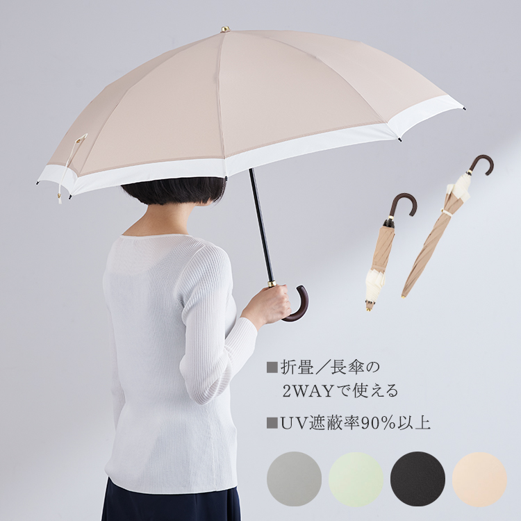楽天市場】【KEYUCA公式店】ケユカ 折畳傘 晴雨兼用2WAYバイカラー