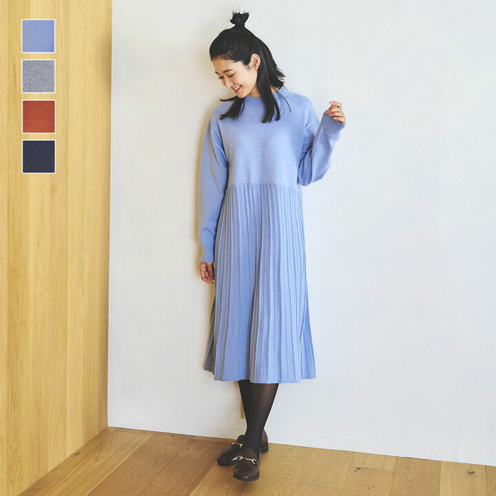 楽天市場】【KEYUCA公式店】ケユカ ラメプリーツ切替ニットワンピース  