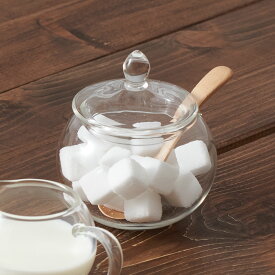 【KEYUCA公式店】ケユカ Malteシュガーセット[シュガーポット スプーン 耐熱ガラス 紅茶 コーヒー 電子レンジ対応 食洗器対応 シンプル おしゃれ 砂糖入れ 容器 ガラス レンジ対応 食洗機対応 かわいい キャニスター 耐熱 入れ物 スプーン付き 調味料容器 調味料入れ 塩入れ]