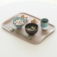 【KEYUCA公式店】ケユカ 食洗mokriaファミリートレイ[お盆 木目調 持ちやすい 滑りにくい 1食分 食洗機対…