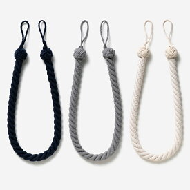 【KEYUCA公式店】ケユカ コットンロープ タッセル 約60cm 1本[カーテン おしゃれ コットン ロープ カーテン留め カーテンホルダー インテリア 雑貨 オシャレ シンプル デザイン グレー ネイビー アイボリー カーテンタッセル 留め具 綿100% ホルダー 紐 ひも ヒモ 模様替え]