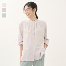 【KEYUCA公式店】ケユカ 【すごナノ撥水】バンドカラーフレアシャツ[レディース トップス シャツ ブラウス フレア シンプル 撥水 防汚 春 おしゃれ 30代 40代 50代 洗える ウォッシャブル 通販]