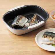 【KEYUCA公式店】 ケユカ 【電子レンジ専用】簡単レンジグリル 深型蒸し皿付き ウォームグレー [キッチン…