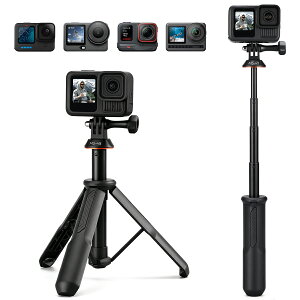 K&F CONCEPT �~�j�O�r ���B��_ ���O�r58.5cm GoPro/DJI Osmo Action/ Insta360�ɑΉ� �Z���J�_ �A�N�V�����J�����A�N�Z�T���[ �R���p�N�g �y�� ���s��A�E�g�h�A/vlog �B�e�ɍœK MS-49 MS49