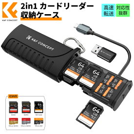 限定10％OFFxP5倍!!　 カードリーダーケース【USB3.1 Gen1 高速転送】SD/TFカードリーダー & 収納ケース 12スロット 二合一 一体型設計 IP54防水防塵 耐衝撃 アルミ合金内装 スマート収納 UHS-II対応 USB-C端子 変換アダプター付属