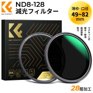限定10％OFFxP5倍!!　 49-82mm マグネット可変NDフィルターND8-ND128 X状ムラ無し 日本製AGC光学ガラス H…