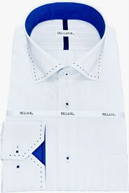 ワイシャツ 長袖 メンズ ドレスシャツ 形態安定 白ドビー ストライプ スナップダウン ワイドカラー ハンドステッチ シャツ ドレスシャツ ビジネス お洒落着 kf2080-2