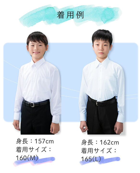 楽天市場】スクールシャツ 男子 ノーアイロン 長袖 男子 150～185 cm 