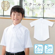 スクールシャツ 男子 ノーアイロン 半袖 男子 150～185 cm 制服 カッターシャツ 選べる2-3枚セット 形態…