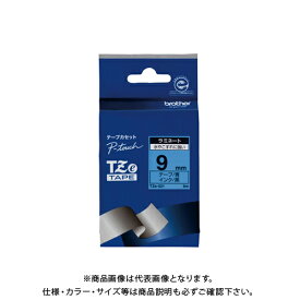 ブラザー販売 ピータッチテープ 9mm青/黒 TZE-521