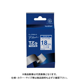 ブラザー販売 ピータッチテープ18mm白/青 TZE-243