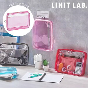 リヒトラブ soeru クリヤーボックスケース A5 ピーチピンク F-8200-12