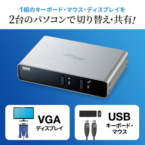 p\Rؑ֊ 2:1 USBL[{[h USB}EX fBXvC ؑ֋L TTvC SANWA SW-KVM2LUN2