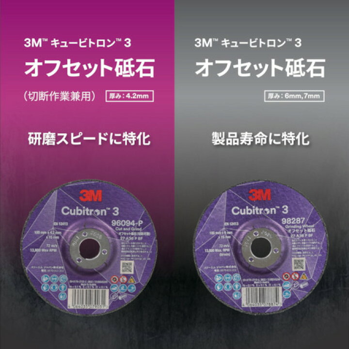 楽天市場】3M スリーエム 3M キュービトロン3 オフセット砥石 